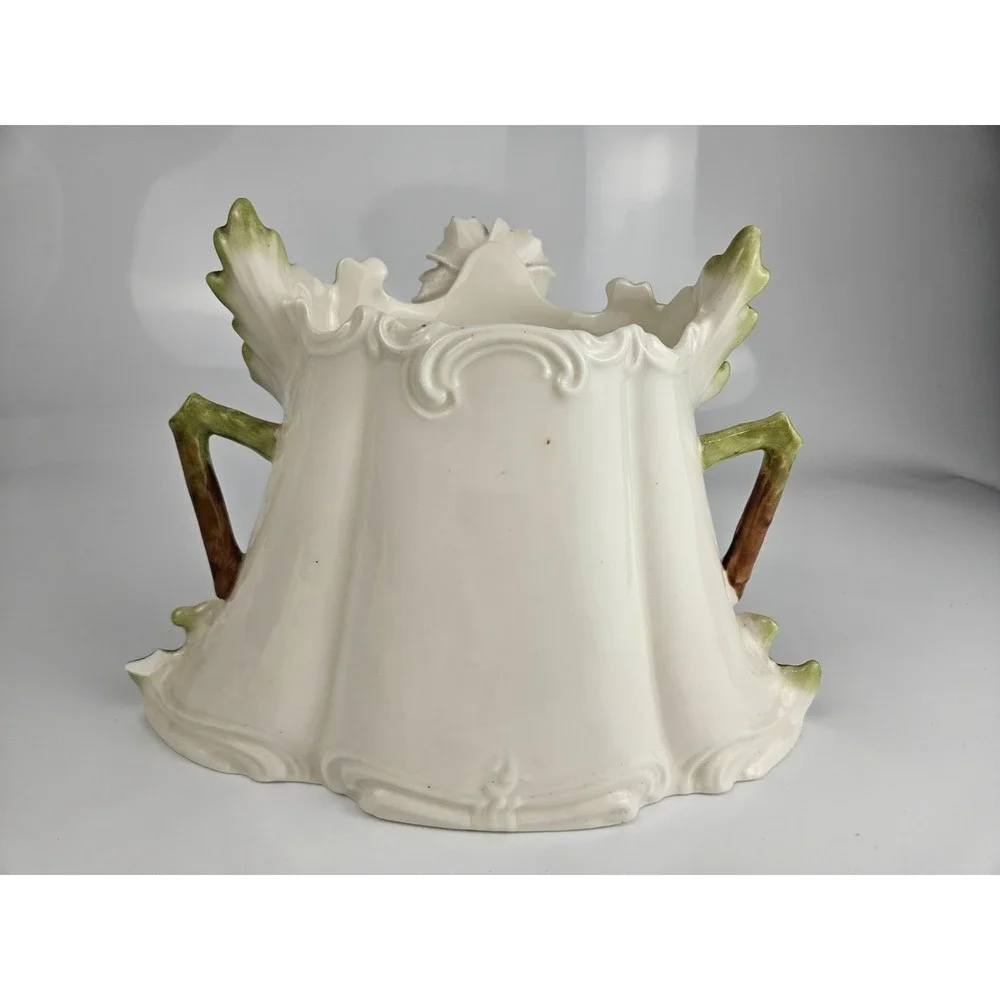 Art Nouveau Style Sculptural Floral Vase‎ Relief Sculptural Gorgeous!!